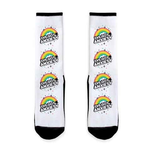 I've Got Anxiety Rainbow Socks